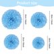 thumbnail image 3 of Naiovety Papel azul de Pom Pom de 7,8 pulgadas para colgar decoraciones de flores de papel de fiesta de cumpleaños Kits de decoración para fiestas Azul 14 pulgadas, 3 of 6