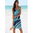 thumbnail image 2 of Cismea - Mini Vestido de Verano con Volantes Florales para Mujer, sin Mangas, con Lazo en El Hombro, LíNea Acampanada, Vestidos Cortos, Vestidos de Playa（Azul） Cismea falda, 2 of 2