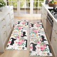 thumbnail image 4 of Kitchen Rugs Sets Of 2,Husky Dog Flower Floral Anti Fatigue Kitchen Mat Rugs Non Slip Washable,Decorative Kitchen Floor Mats for Kitchen,Sink,Laundry,17"X47", 4 of 5