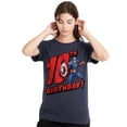 thumbnail image 4 of Captain America T-Shirt d'Anniversaire 10 Ans pour Femmes, 4 of 6