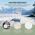 thumbnail image 3 of WestinTrends Ashore 6-Piece Outdoor HDPE Patio Dining Table Set with Bench, White, 3 of 13