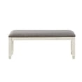 thumbnail image 2 of 48-inch Bench, Wood Frame & Gray Polyester Seat / Good for Dining Room Use, 2 of 2