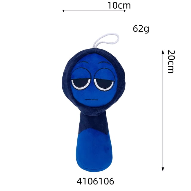 Jouets en Peluche Sprunki Liés au Jeu Bleu Foncé