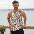 thumbnail image 6 of KLL Brown Sloth Print Men's Muscle Gym Workout Stringer Tank Tops Bodybuilding Fitness T-Shirts Tank Tops Men-3X-Large, 6 of 7