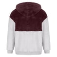thumbnail image 4 of Men's Sherpa Plush Zipper Hoodie Fluffy Fleece Long Sleeve Full Zip Warm Winter Jacket Cozy Outdoor Fashion, 4 of 6