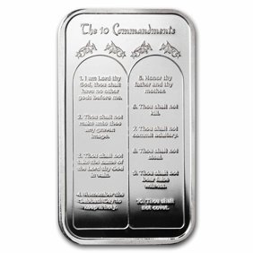 1 أونصة من سبيكة الفضة - الوصايا العشر