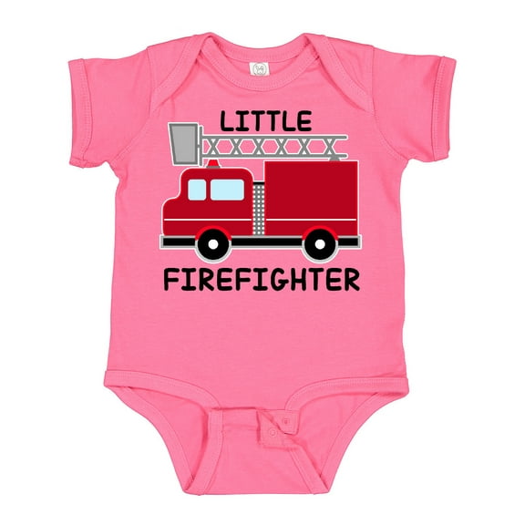 Inktastic Red Fire Little Firefighter Boys or Girls Baby Bodysuit