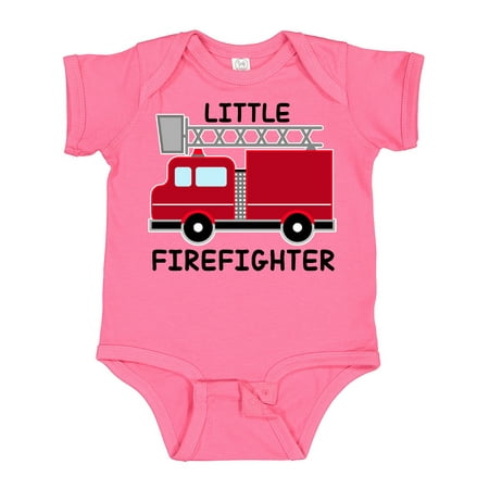 

Inktastic Red Fire Little Firefighter Boys or Girls Baby Bodysuit