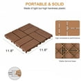 thumbnail image 7 of Miniyam Interlocking Deck Tiles, 44 Packs 11.8"x11.8" Waterproof Patio Floor Decking Tiles for Porch Poolside Balcony Backyard, All Weather Use, Brown(Overlapping), 7 of 7