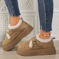 thumbnail image 6 of A-34 Khaki Ladies Warm Casual Snow Boots Winter Round Toe Thick Sole Slip On Outdoor Shoes Womens, 6 of 6