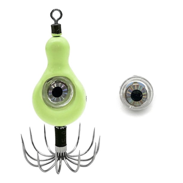 60g Luminous Bait Squid Jigs Hook Señuelos de pesca de simulación realista (01)