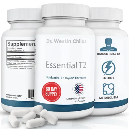 Dr. Westin Childs Essential T2 - T2 Support for Hypothyroidism, Hashimoto's, Thyroidectomy & Rai, 60 Day Supply