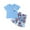 Sky Blue, variant on Utlike Toddler Boys Outfits Sets Short Sleeve Tree Prints T Shirt Tops And Shorts Set&Outfits Boys Breathable Clothing Sets Size 18 Months-24 Months