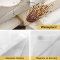 thumbnail image 4 of No Hook Shower Curtain with Snap in Liner, Vintage White Magnolia Botanical Waterproof Bath Curtain Double Layers with See Through Top Window, Modern Farmhouse Painting Hotel Shower Curtains 36x72in, 4 of 9