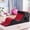Black+Red, variant on Advwin Convertible Yoga Chaise Lounge Chair, Ergonomic Foam Lounge with Lumbar Pillow, Washable Cover & Side Pocket, Gray