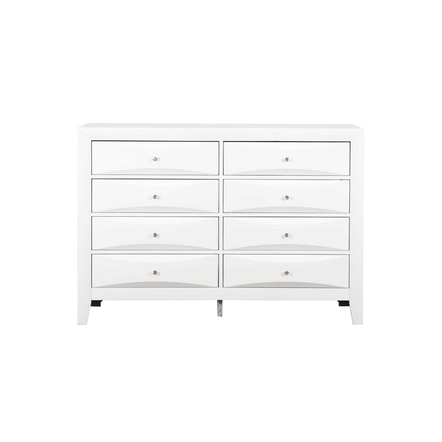 Glory Furniture Marilla 8-Drawers Bedroom Dresser in White