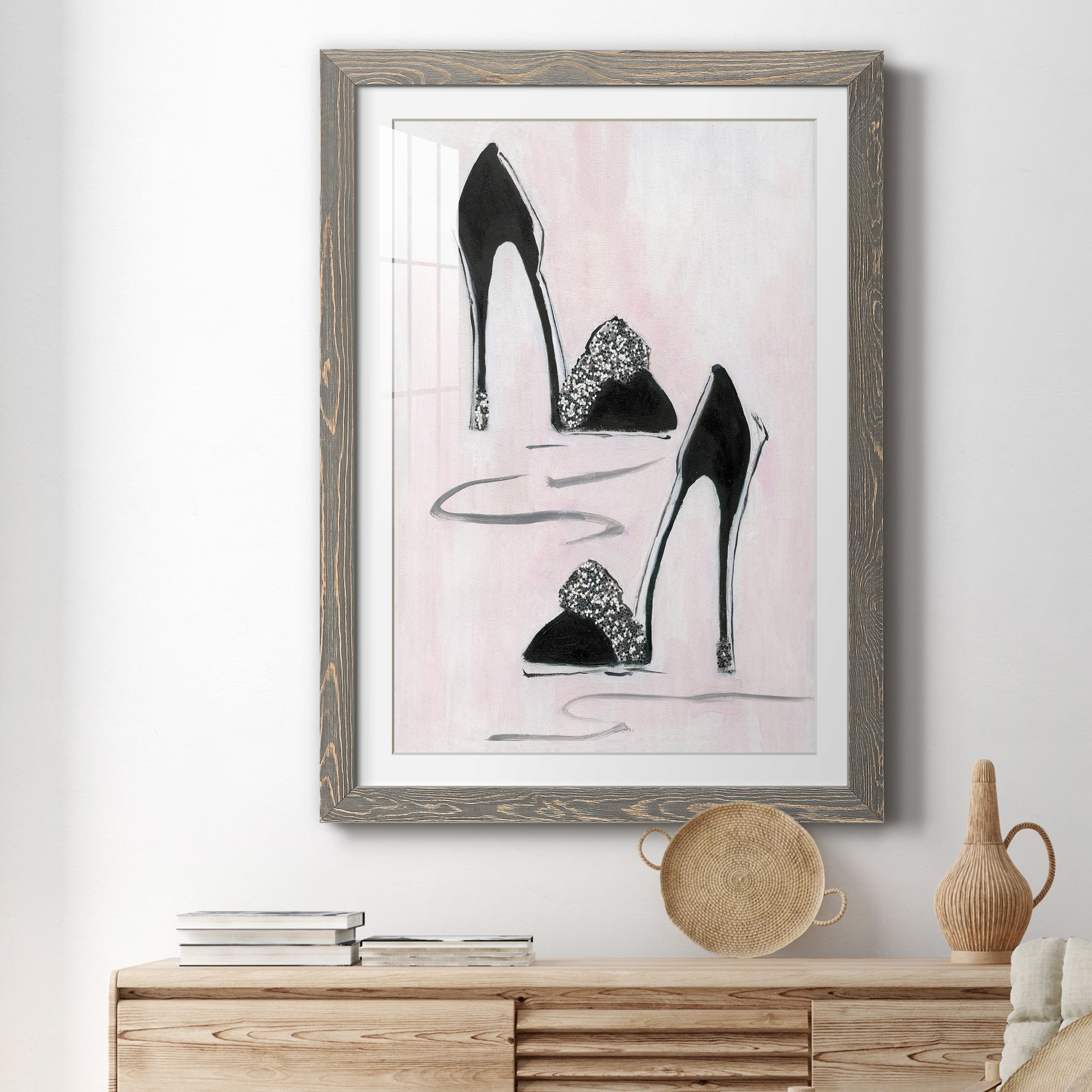 Shoes That Dazzle II - Premium Framed Print - Distressed Barnwood Frame - Ready to Hang