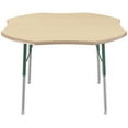 thumbnail image 3 of ECR4Kids 48in Clover Premium Thermo-Fused Adjustable Activity Table Maple/Maple/Green - Standard Swivel, 3 of 4