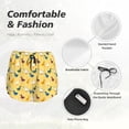 thumbnail image 4 of Rateoe Cartoon Duck Printed 2 in 1 Women's Workout Shorts for Athletic Gym Running Shorts with Phone Pockets-Large, 4 of 7