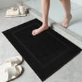 thumbnail image 5 of Dan River Black Bath Mat Classic Set 2 piece 21x34 in Soft Quick Drying Cotton Bathroom Rugs, 5 of 6