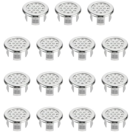 

Hareemi 15pcs Sink Basin Overflow Covers Replacement Overflow Rings for Bathroom Kitchen