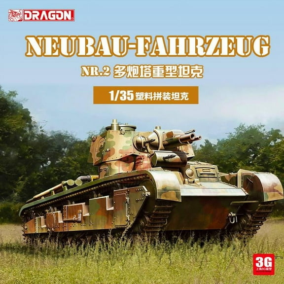 DRAGON 6968 1/35  NEUBAUFARTSOJK MULTI-TURRET TANK CAR 2 Model Kit