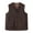 Brown, variant on Women's Warm Lamb Wool Vest Thickened Sleeveless Outerwear Cardigan For Autumn Winter Comfortable Stylish