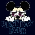thumbnail image 2 of Junior's Mickey & Friends Tropical Best Day Ever Graphic Tee Navy Blue X Large, 2 of 3