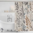 thumbnail image 2 of Farmhouse Leaves Shower Curtain Set - Standard 72" x 72" Washable Bathtub Curtain with 12 Hooks, Pastoral Vintage Flowers Botanical Waterproof Fabric Stall Shower Curtains for Bathroom/Bathtub Décor, 2 of 6