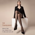 thumbnail image 5 of Ms.Myland 2 Pairs Women's Sheer Pantyhose Black Bikini 1D Ultra Thin Soft Anti- Slid XS-XL, 5 of 7