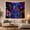 Lantern Alley, variant on Nighttime Cafe on Wet Neon-Lit Cyberpunk Street, Moody Digital Art for Urban Decor Fans, Atmospheric Wall Art, Housewarming Gift, Tapestry Wall Hanging for Bedroom and Living Room