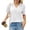 White, variant on Qwertyu Women Polo Shirts Fitted Dressy Collared Short Sleeve Shirt Women V Neck Spring Business Office Work Blouses Wine S