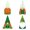 Green, variant on Cheapark 4 Pieces St. Patrick's Day Garden Lawn Gnome Stake Sign Decoration