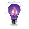 thumbnail image 3 of Feit Electric 7 Watts Blacklight LED Light Bulb A19, Medium E26 Base, 3 of 7
