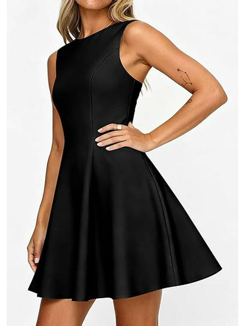 PRETTYGARDEN Summer Dresses for Women Elegant Sleeveless Boat Neck A Line Spring  Formal Cocktail Party Mini Dress - Walmart.com