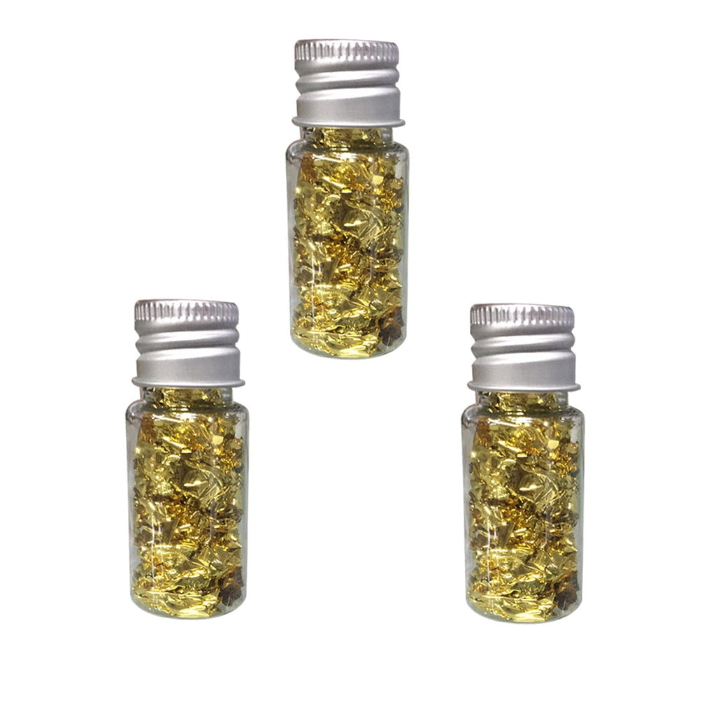 3 Bottle Gold Leaf Flakes For Cakes Decoration, Packaging Size: 10gm Each  Bottle at Rs 30/piece in Thane