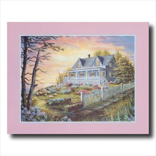 Victorian House with Bridge Carriage Wall Picture 8x10 Art Print