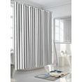 thumbnail image 3 of Shower Curtain Black Stripe Bathroom Curtains with Hooks, Waterproof Fabric Vertical Striped Bath Shower Curtains Set for Bathroom Bathtubs Decor 72x72 Inch, 3 of 8