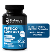 Balance Breens Vertigo Relief Supplement 1750 Mg - 90 Veg Capsules - Motion Sickness, Dizziness, Migraine and Nausea