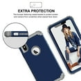 thumbnail image 6 of TECH CIRCLE For iPhone XR Case, Dual Layer Slim Heavy Duty Hybrid Rugged Shockproof Anti-Scratch Protective Back Phone Cover for Apple iPhone XR 6.1" 2018,Darkblue, 6 of 8