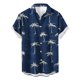 thumbnail image 5 of Camisetas de Lino para Hombres Vintage Bowling Manga Corta Cuello Cubano, Retro Playa Y Verano Hombre Manga Corta Botón Abajo Camisetas, 5 of 6