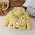 thumbnail image 5 of YUSIM Toddler Girls Quilted Jacket with Hood- Fashion Full Zip Warm Cute Winter Coats Yellow Size 1 T, 5 of 5