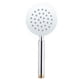 thumbnail image 1 of Cabezal de ducha de mano para baño cepillado de acero inoxidable, rociador de baño cuadrado redondo, soporte montado, rociador de mano redondo 304, 1 of 5