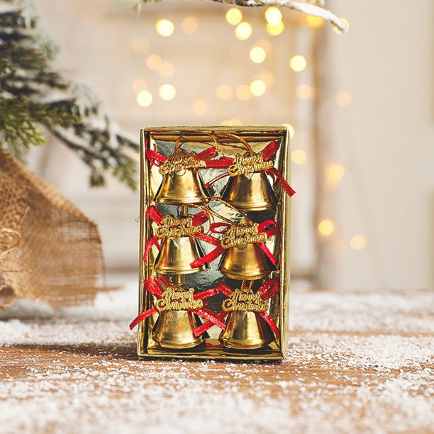 onlyliua Promoción de Temporada Campanas de Navidad, Decoración Navideña Galvanizada, Navidad, Decoraciones Navideñas Adornos para Árboles de Navidad Regalos Medias Navideñas