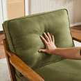 thumbnail image 5 of Alvantor Mid-Century Modern Upholstered Accent Chair with Solid Oak Frame and Pillow, Forest Green, 5 of 10