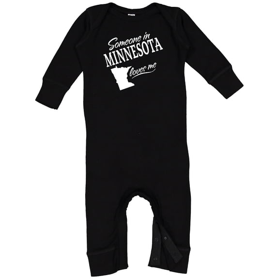 Inktastic Someone in Minnesota Loves Me Baby Romper Coveralls