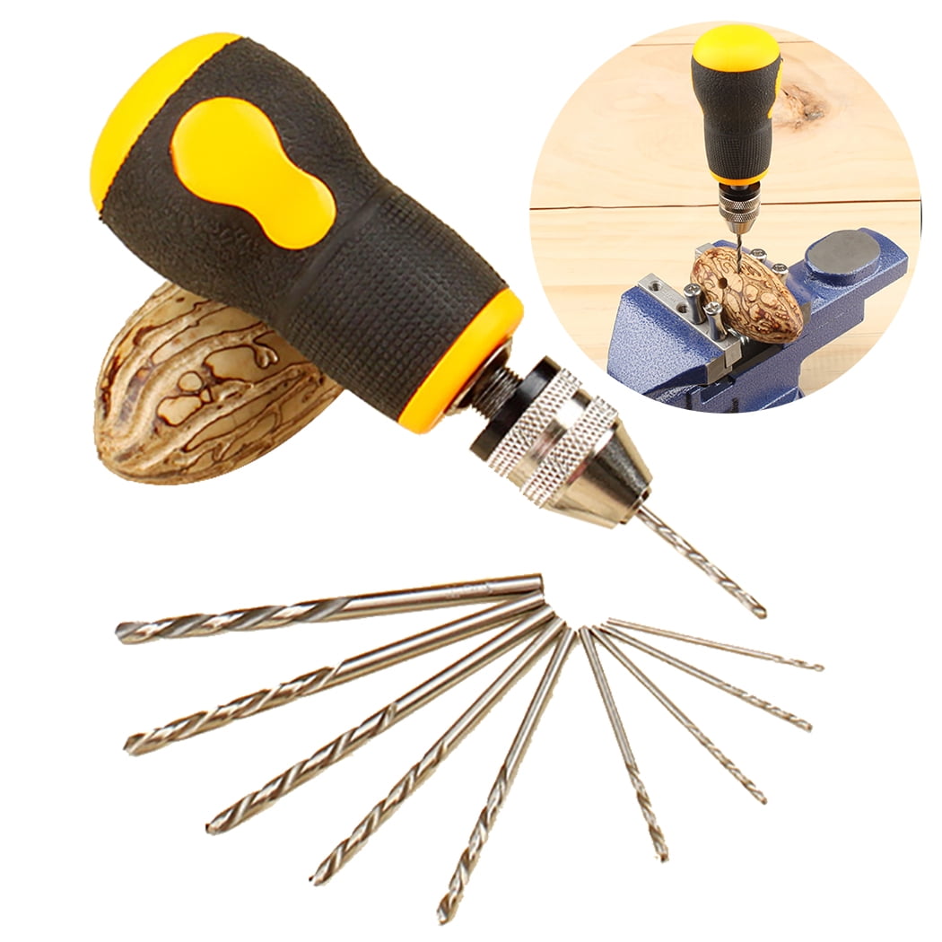Mini Hand Drill Set Creative Portable Pin Vise Twist Drill Bit Hand