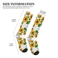 thumbnail image 4 of Honeii Plump Sunflower And Sketch Print Sports Compression Socks,Running Crew Socks,Moisture-Wicking Anti-Blister Hiking&Gym Athletic, 4 of 5