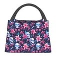 thumbnail image 2 of Vsdgher funny Skull daisy flower Print Insulated Reusable Bags with Sturdy Zipper and Handles, Foldable Totes for Hot or Cold Food Bring or Delivery, 2 of 8