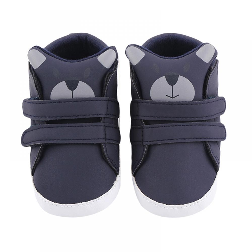Spring /Autumn Infant Baby Boys PU Fretwork Sneakers Cotton Shoes Soft Sole Toddler Slip On